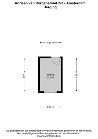 Floor plan - Adriaan van Bergenstraat 2-3, 1056 JW Amsterdam 